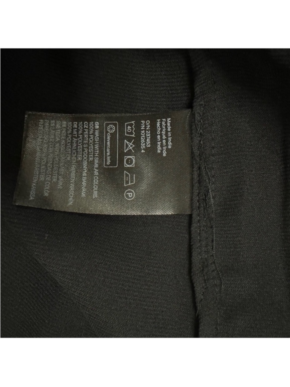 Black satin long sleeve knee length dress flowy - Picture 9 of 11